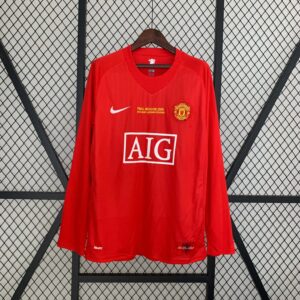 Retro long sleeve M-U 07_08 Champions League version home